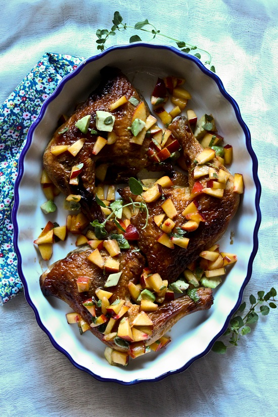 Spicy Chicken with Nectarine Salsa - What She's Having