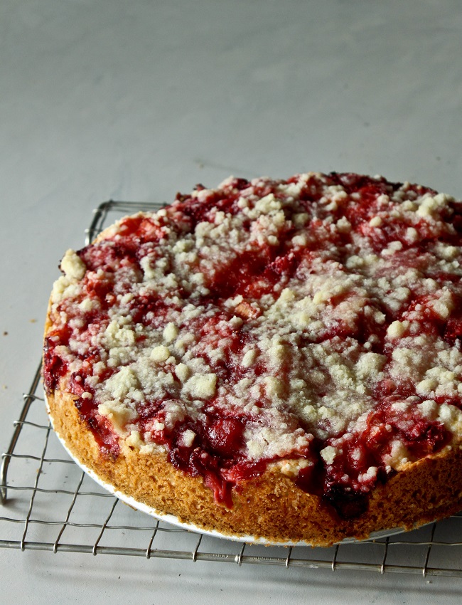 Strawberry Rhubarb Cake | What She's Having
